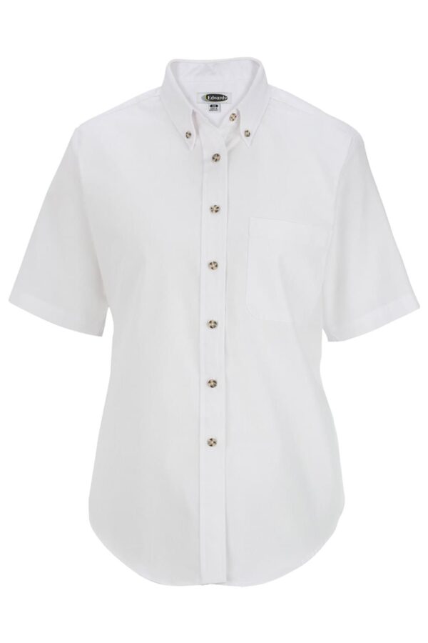 EDWARDS LADIES' EASY CARE SHORT SLEEVE POPLIN SHIRT