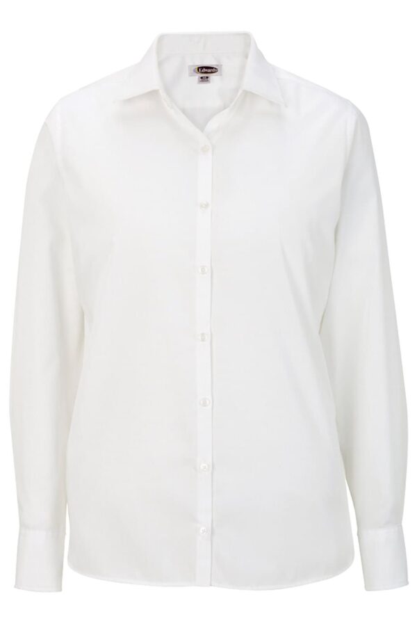 EDWARDS LADIES' LIGHTWEIGHT LONG SLEEVE POPLIN BLOUSE