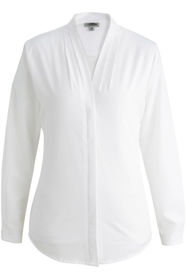 EDWARDS LADIES' V-NECK LS BLOUSE