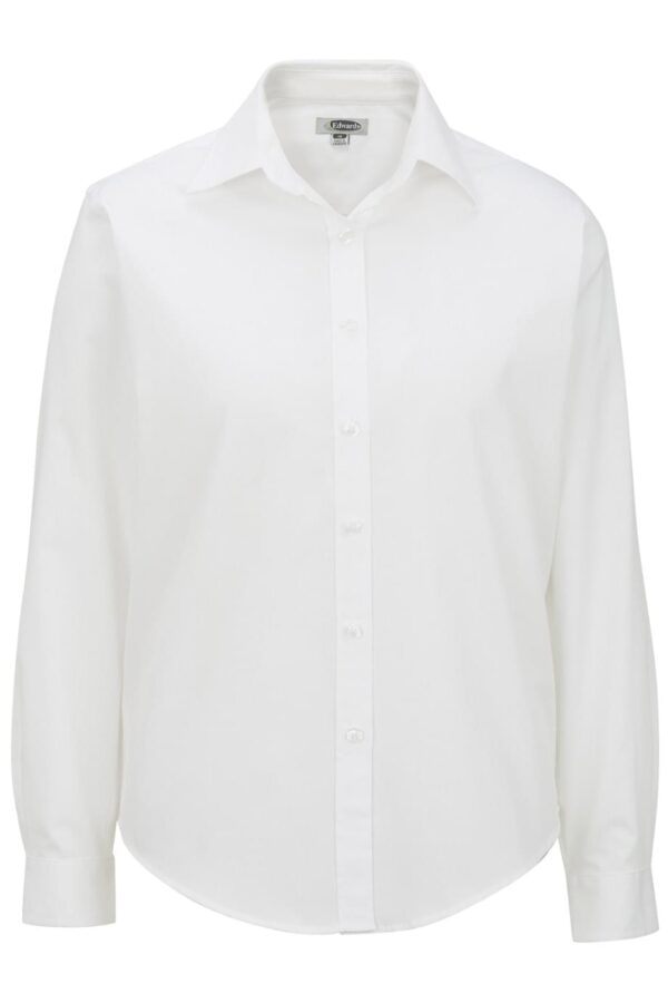 EDWARDS LADIES' PINPOINT OXFORD SHIRT - LONG SLEEVE