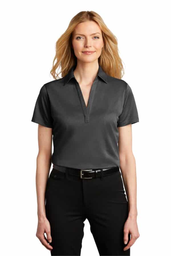 Port Authority  Ladies Heathered Silk Touch  Performance Polo. LK542