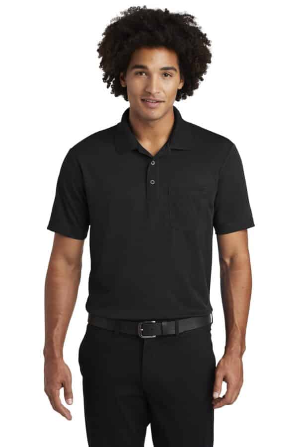 Sport-Tek  PosiCharge  RacerMesh  Pocket Polo. ST640P