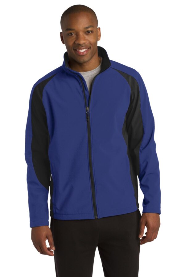 Sport-Tek Colorblock Soft Shell Jacket. ST970